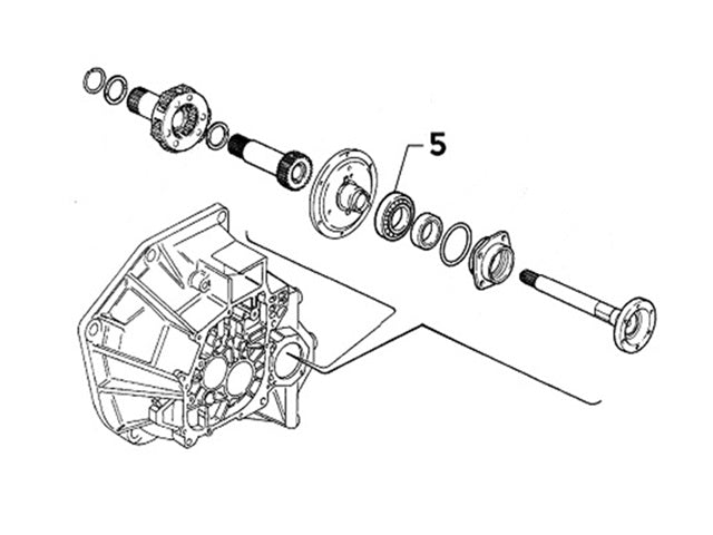 Front Left Differential Bearing | Integrale