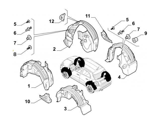 Clip Button Wheel Arch Liner