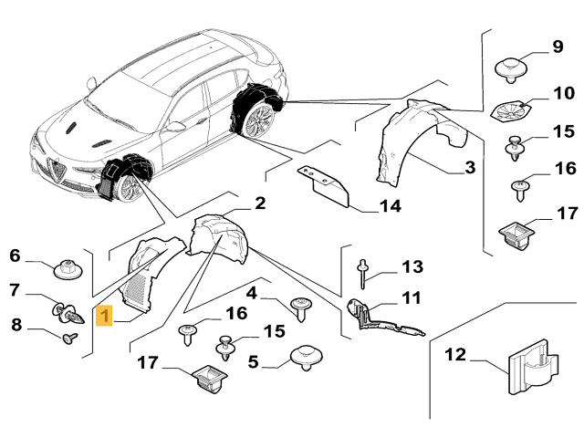 Clip Wheel Arch Liner