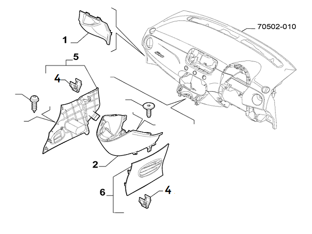 Clip Central Console Trim | Abarth 595 695