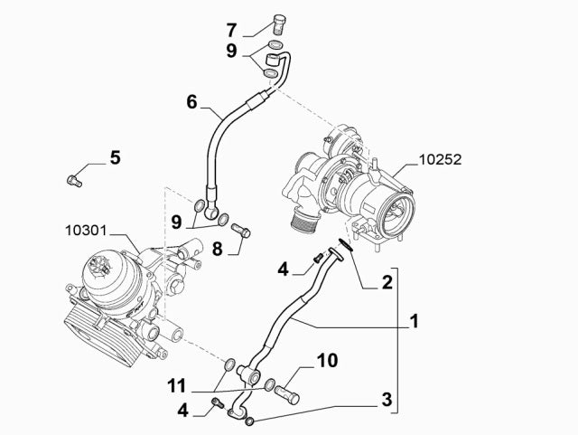 Turbo Oil Return Pipe Banjo Bolt | Abarth 500 595 695