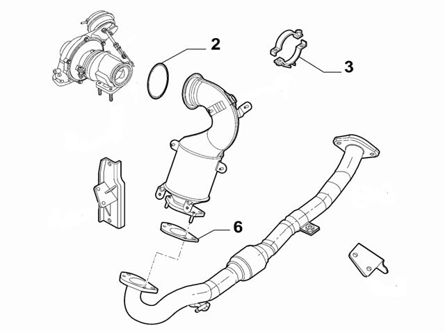 Catalytic Converter to Down Pipe Gasket | Abarth 500 595 695