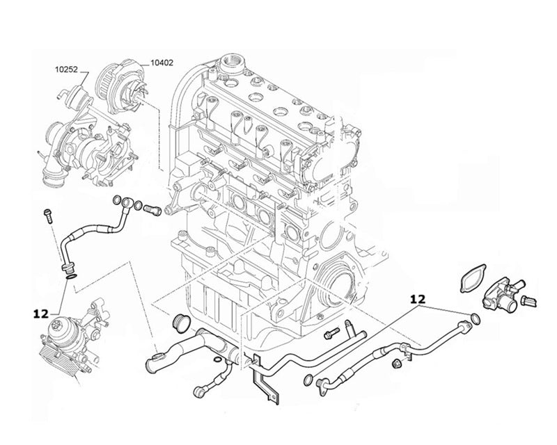 Coolant Pipe/Thermostat O Ring | Abarth 500 595 695