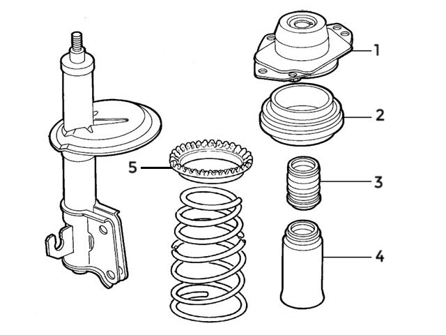 Mounting Left Front Shock Absorber | Alfa Romeo 155 Q4