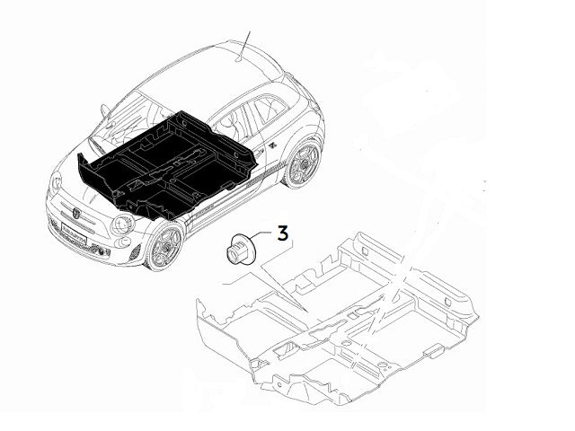 Button Clip Trim | Abarth 500 595 695