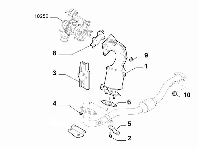 Catalytic Converter to Down Pipe Gasket | Abarth 500 595 695