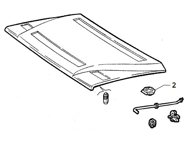 Clip Bonnet Stay Rod | Integrale