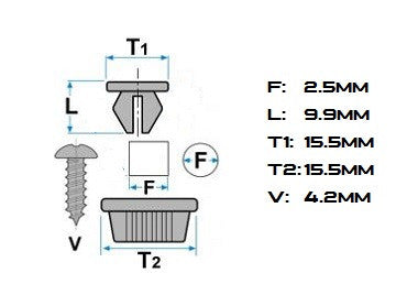 Clip (Interior Trim) Alfa Romeo 155 Q4 - AE CAR - 3