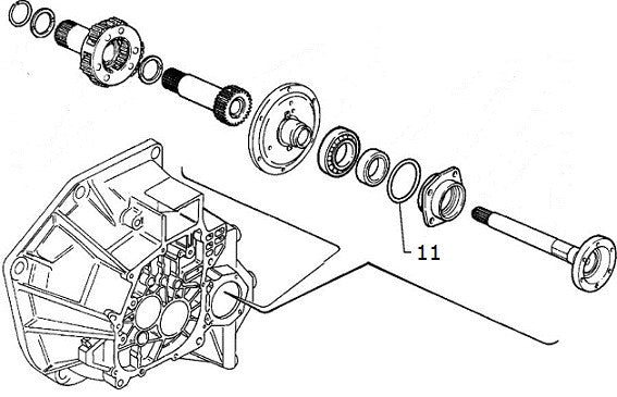 O Ring (Left Front Oil Seal Housing) Alfa Romeo 155 Q4 - AE CAR - 2