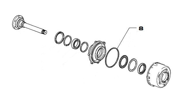 O Ring (Right Front Oil Seal Housing) Integrale & Evolution - AE CAR - 2