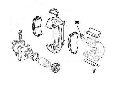 Clip (Rear Brake Pads) Delta HF - AE CAR - 2