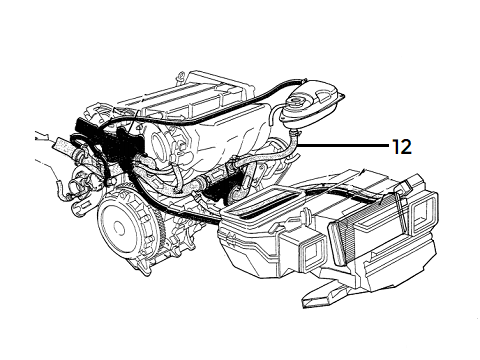 Coolant Hose Rear Water Hose/Coolant Tank | Integrale