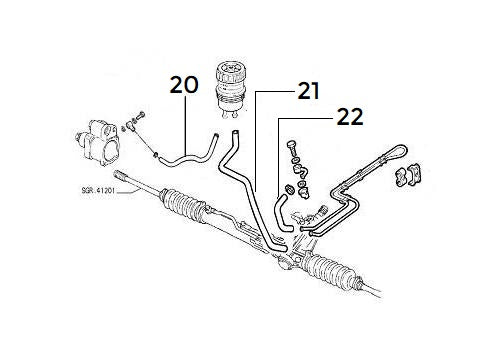 Power Steering Hose Set | Evolution No Air Con