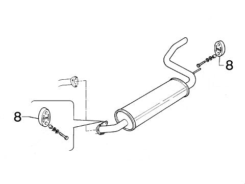 Exhaust Rubber Rear | Delta HF Turbo