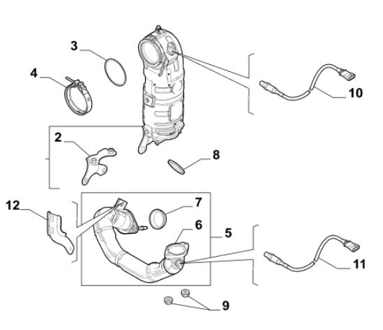 Catalytic Converter to Turbo Gasket | Fiat Abarth 124 Spider