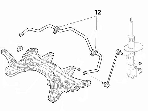 Powerflex Bush Set Inner Front Anti Roll Bar | Abarth 500 595 695