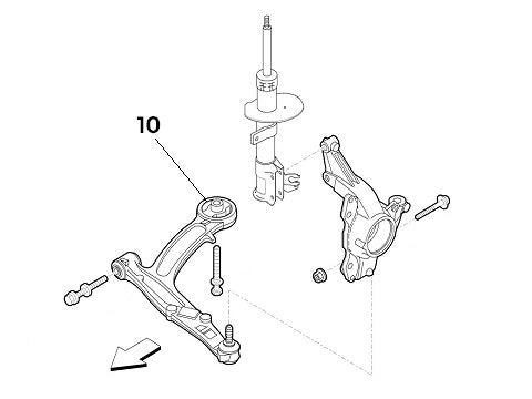 Powerflex Bush Set Front Suspension Arm, Rear | Abarth 500 595 695