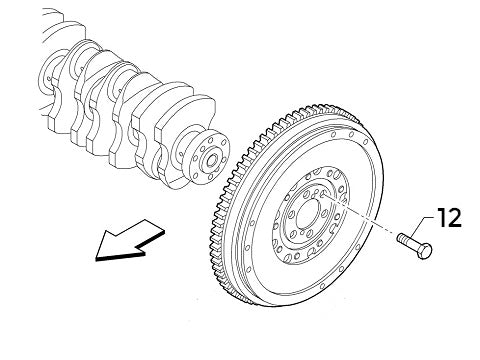 Flywheel Bolt Set Abarth Punto. O.E. part number: 55209531