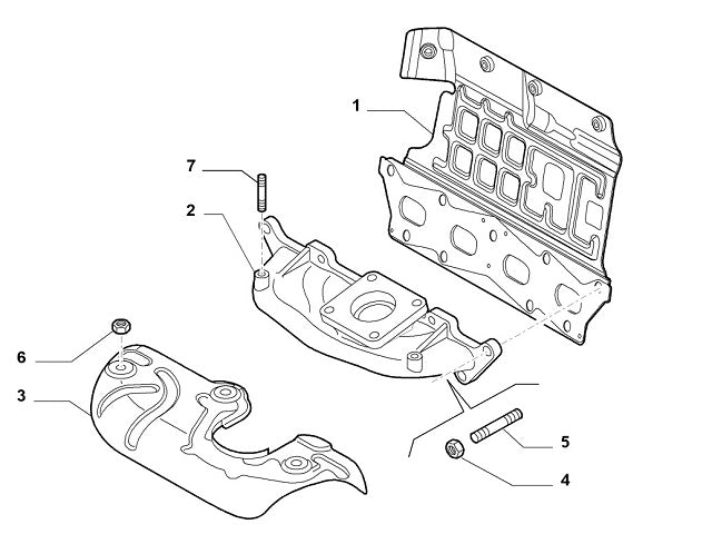 Exhaust Manifold Gasket/Heat Shield | Abarth 500 595