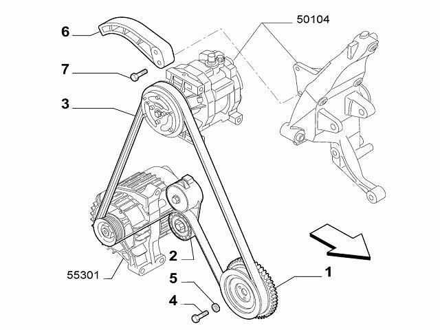 Auxiliary Belt | Abarth 500 595 695