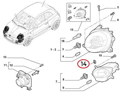 Speed Clip Front Lights & Rear Bumper | Abarth 500 595 695