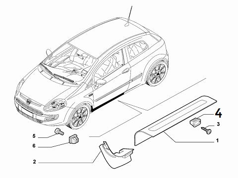 Clip Sill Panel Trim | Abarth Punto