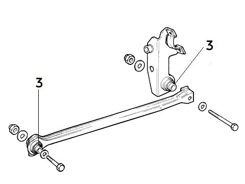 Bush Rear Longitudinal Bar | Delta HF