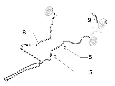 Rear Inner Brake Hose | Abarth 500 595 695