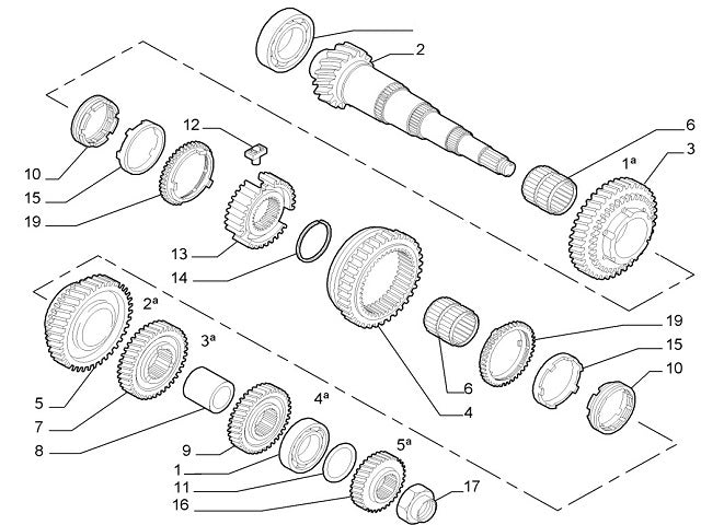 Bearing Gearbox Primary & Secondary Shaft Rear | Abarth 500 595