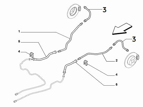 Rear Caliper Brake Hose | Abarth Punto