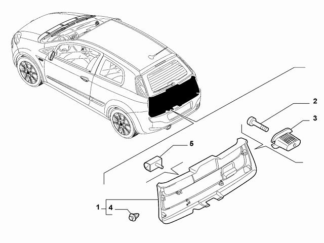 Clip Scuttle Panel & Boot Trim | Abarth Punto