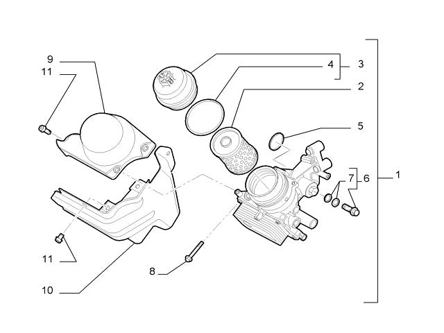 Oil Cooler Housing O Ring Set | Fiat Abarth 124 Spider