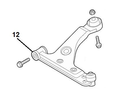 Powerflex Bush Set Front Suspension Arm, Front | Abarth Punto