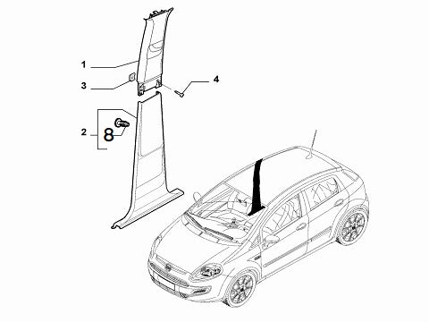 B-Post Panel Trim Clip