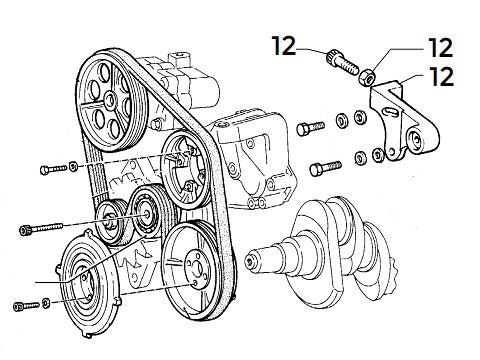 Auxiliary Belt Tensioner Support | Evo II Cat