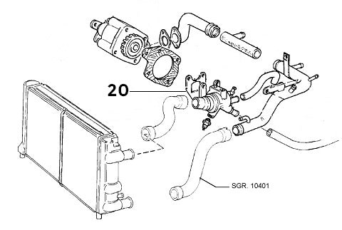 Thermostat Gasket | Alfa Romeo 155 Q4