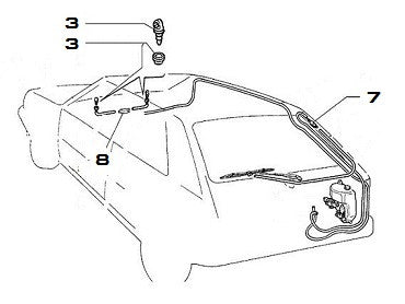 Windscreen Washer Connection (Rear) Integrale & Evolution - AE CAR - 2