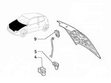 Clip Bonnet Stay Rod Hinge End