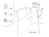 Clip Rear Door Side Window Trim