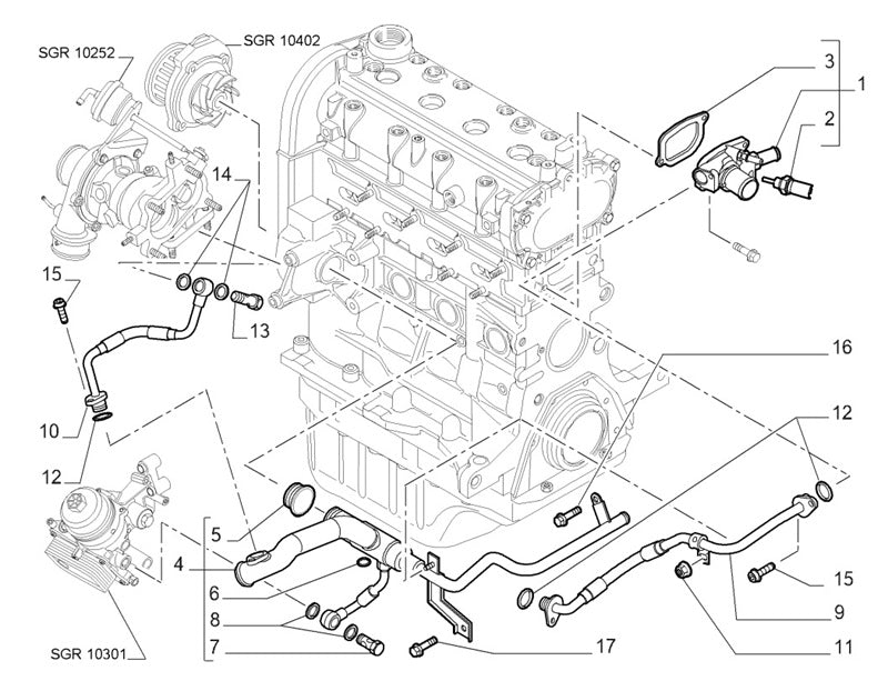 Coolant Pipe Aluminium Washer | Abarth 500 595 695