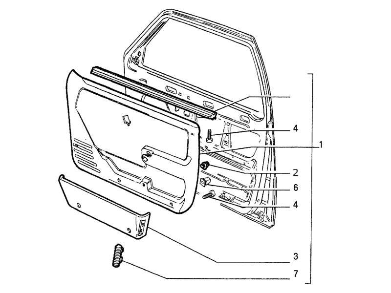 Sill Moulding, Door Panel Trim Clip