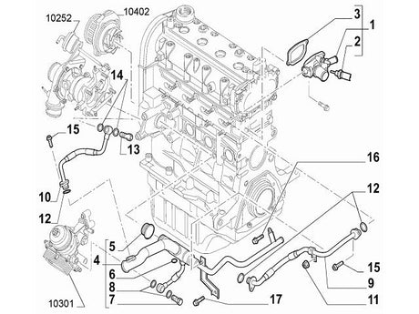 Aluminium Washer Coolant Pipe | Abarth Punto
