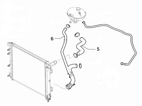 Top Radiator Hose | Fiat 500 1.4 16V