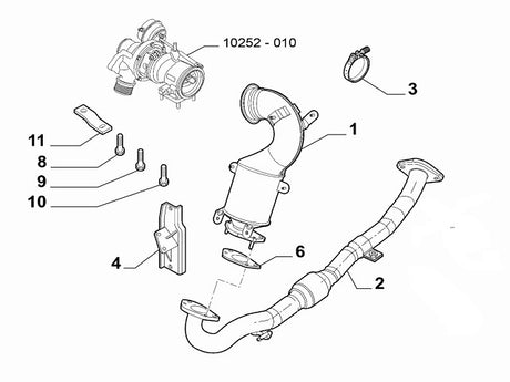 Catalytic Converter to Turbo V Band Clamp | Abarth Punto