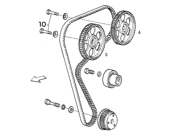 Bolt Inlet & Exhaust Camshaft Pulley | Alfa Romeo 155 Q4
