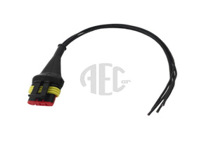 Plug/wire set electrical connector for ignition coil with amplifier assembly for Lancia Delta Integrale & Evolution (1987-1993) O.E. Part Number: 7746226, 7746227