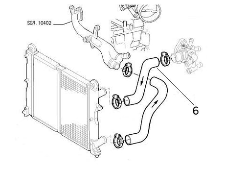 Top Hose | Alfa Romeo 145 146 155 Twin Spark 16V