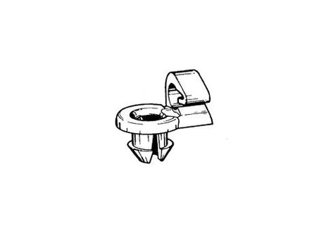 White plastic clip for door lock, door rod Fiat 126 128 131 Lancia Beta O.E. Part Number: 14578385 Made in Italy
