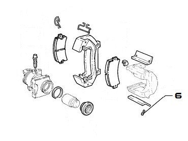 Clip (Rear Brake Caliper) Delta HF - AE CAR - 2