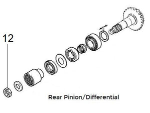 Nut Pinion Front/Rear Differential | Integrale